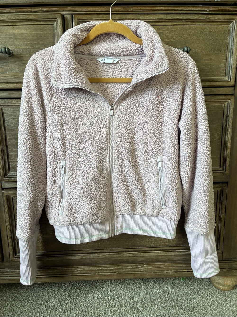 Athleta Plush Zip-Up Sherpa Jacket - Light Purple